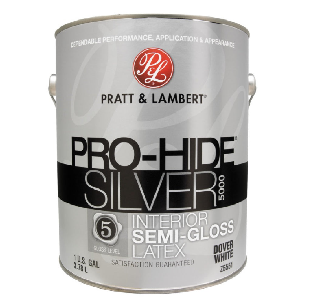 Pratt & Lambert 0000Z5551-16 Pro-Hide Silver Interior Paint, 1 Gallon