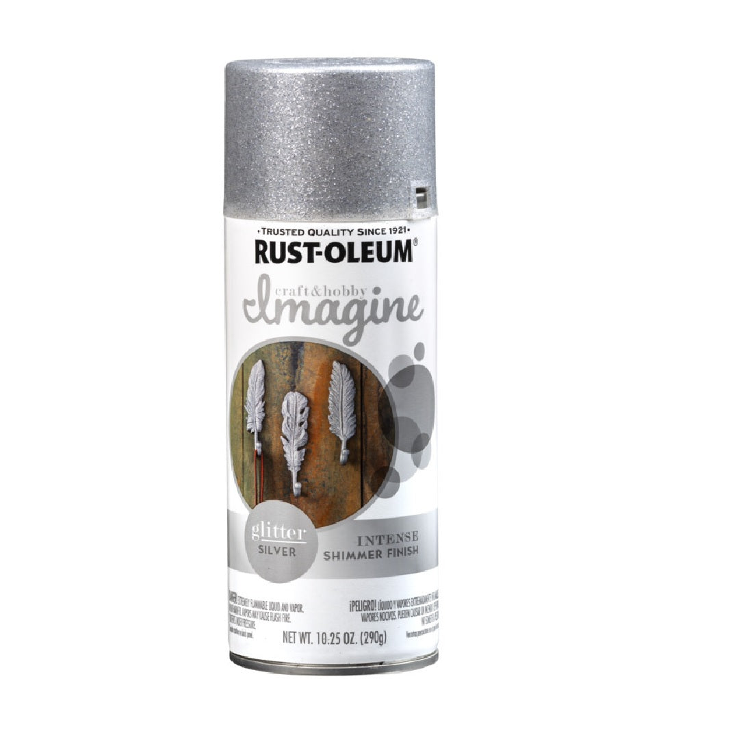 Rust-Oleum 345702 Glitter Spray Paint, Silver