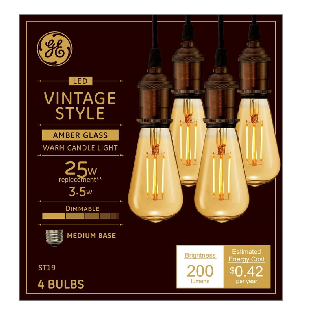 GE Lighting 42193 Vintage Style ST19 E26 LED Bulb
