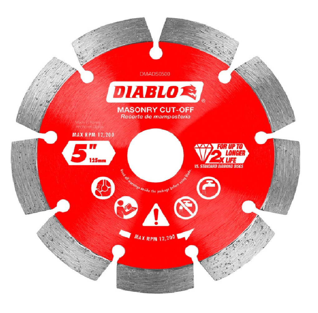 Diablo DMADS0500 Diamond Segmented Cut-Off Discs for Masonry