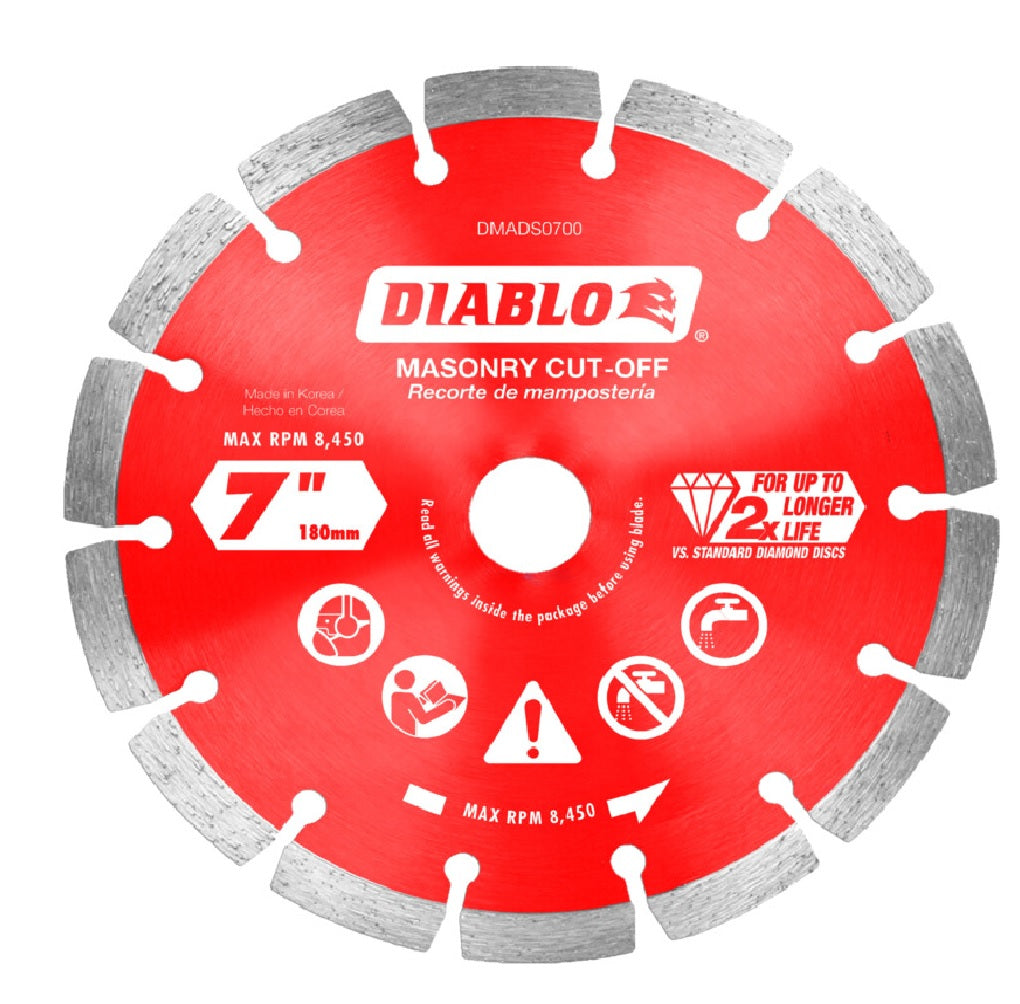 Diablo DMADS0700 Diamond Segmented Cut-Off Discs for Masonry