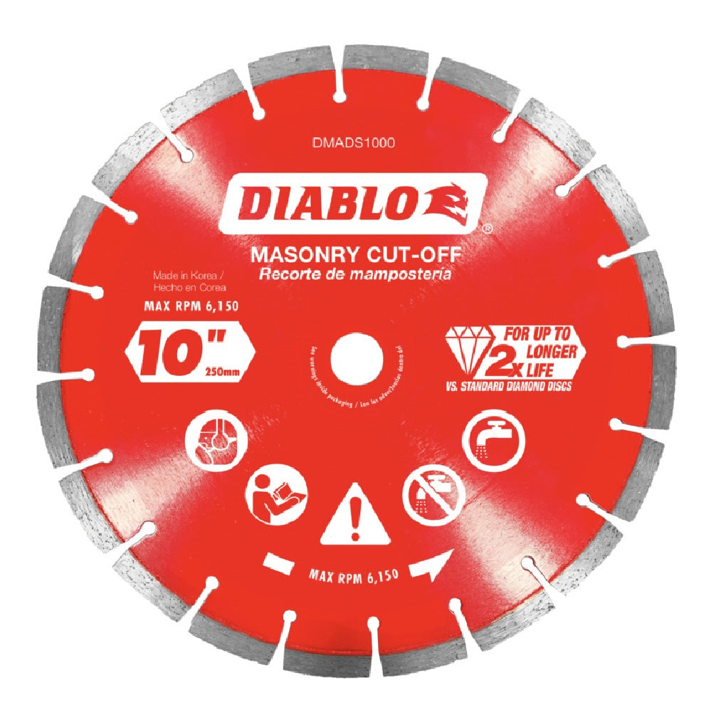 Diablo DMADS1000 Diamond Segmented Cut-Off Discs for Masonry
