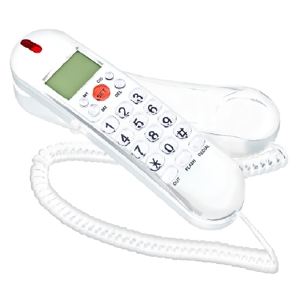 Home Plus HP-CALLID-WH Analog Telephone, White