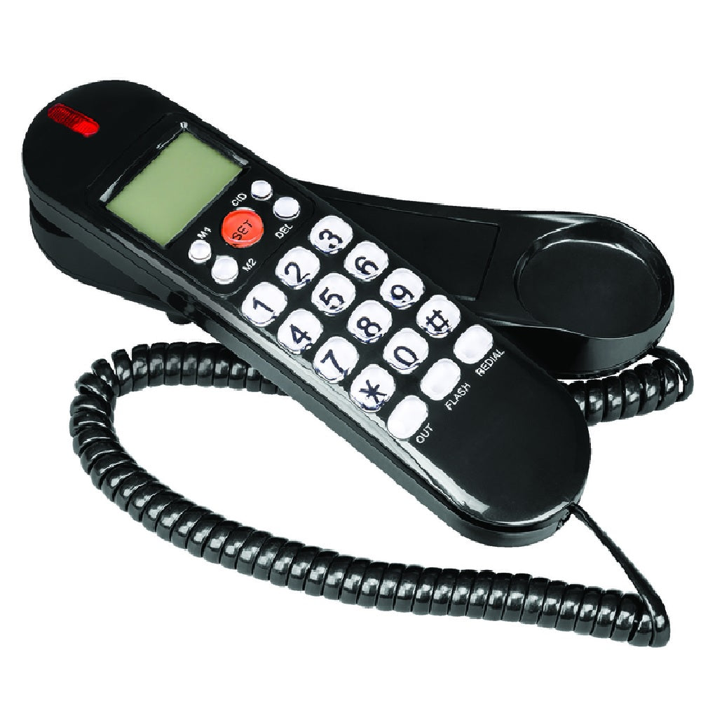 Home Plus HP-CALLID-BLK Analog Telephone, Black