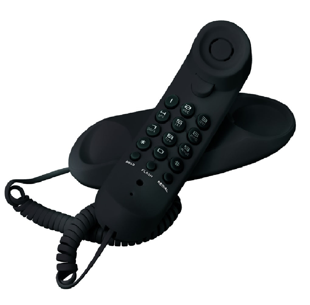 Home Plus HP-SLIMPHN-BLK Analog Telephone, Black