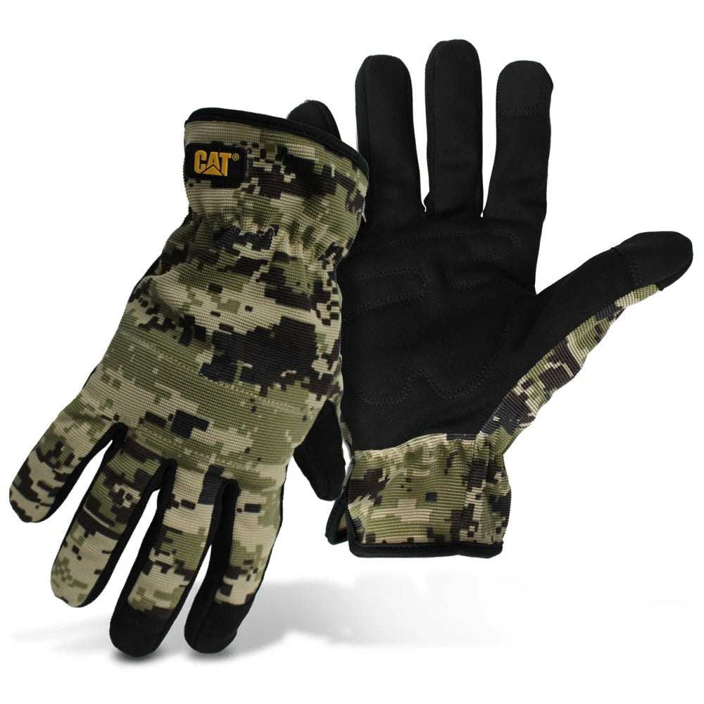 Cat CAT012270L Utility Gloves Touchscreen Capable, Large, Camouflage