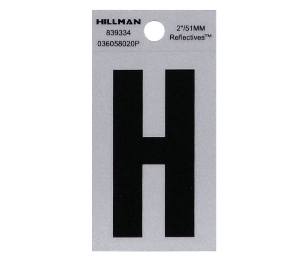 Hillman 839334 Reflective Mylar Self-Adhesive Letter, Black, 1 pcHillman 839334 Reflective Mylar Self-Adhesive Letter, Black, 1 pc