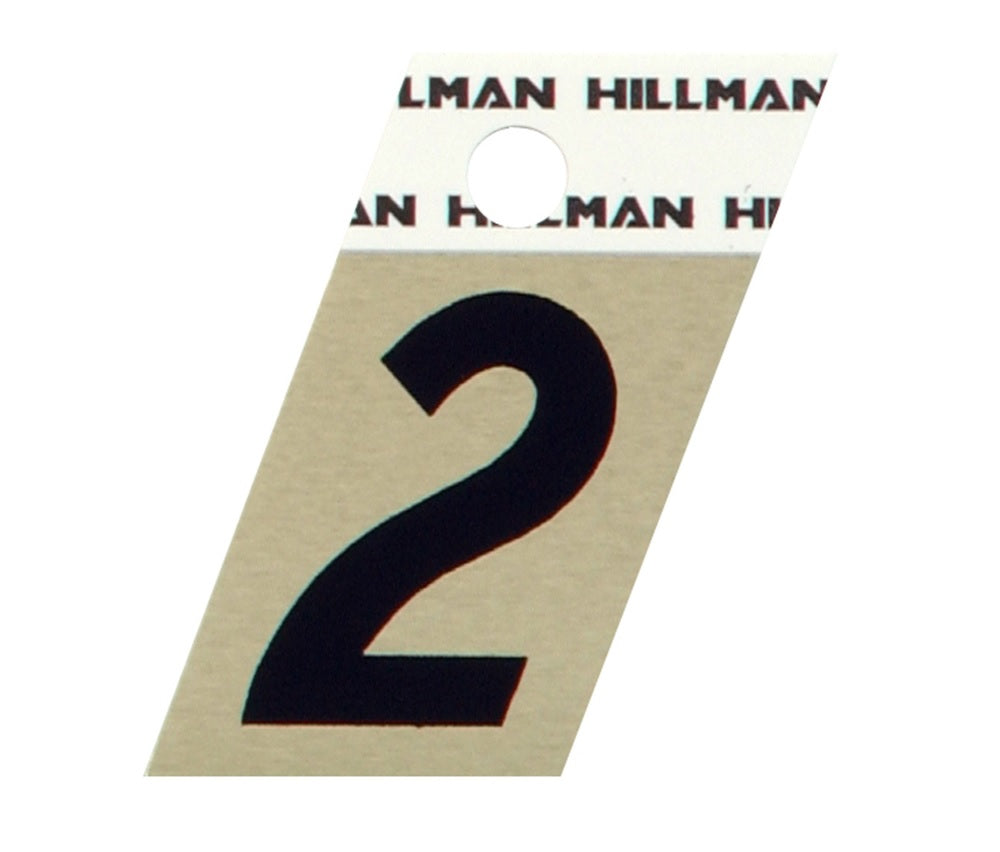 Hillman 840478 Reflective Metal Self-Adhesive Number, Black, 1 pc.