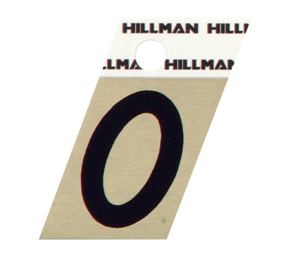 Hillman 840522 Reflective Metal Self-Adhesive Letter, Black, 1 pc