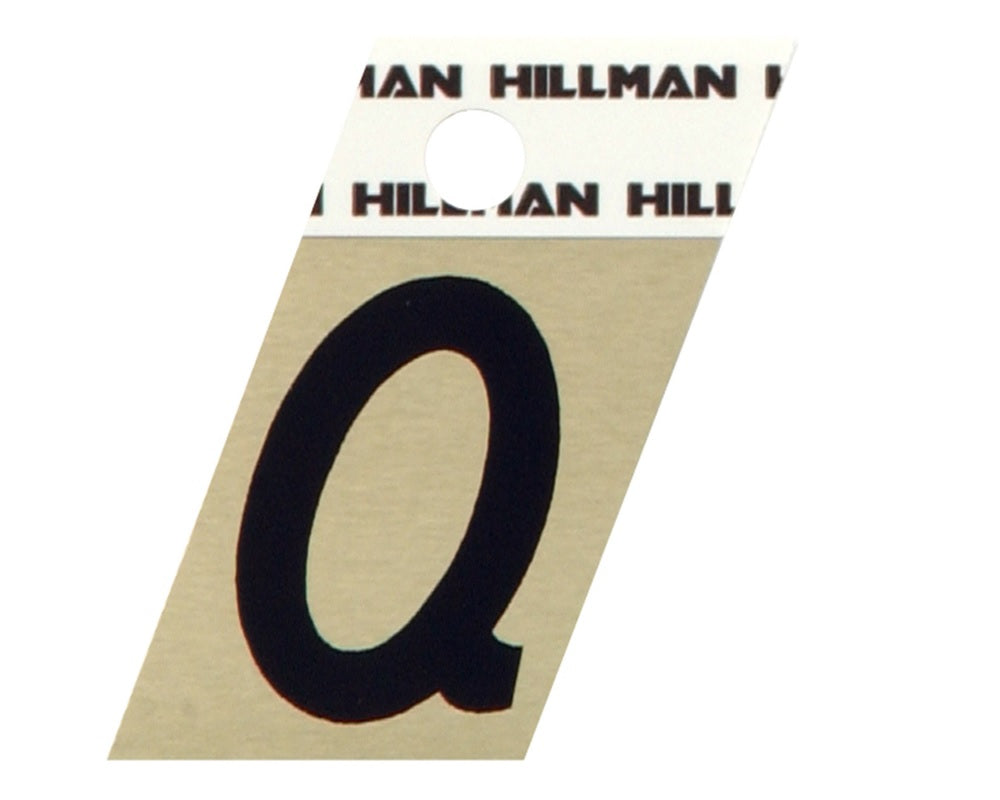 Hillman 840526 Reflective Metal Self-Adhesive Letter, Black, 1 pc