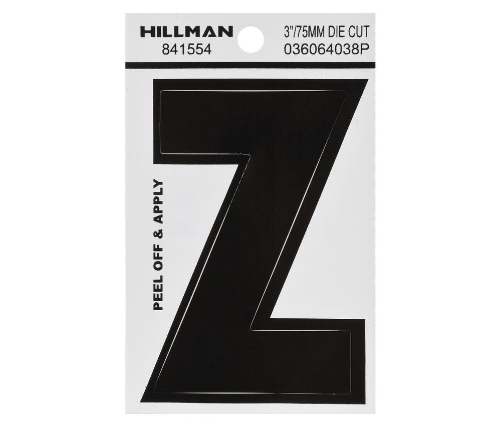 Hillman 841554 Vinyl Self-Adhesive Letter, Black 1 pc