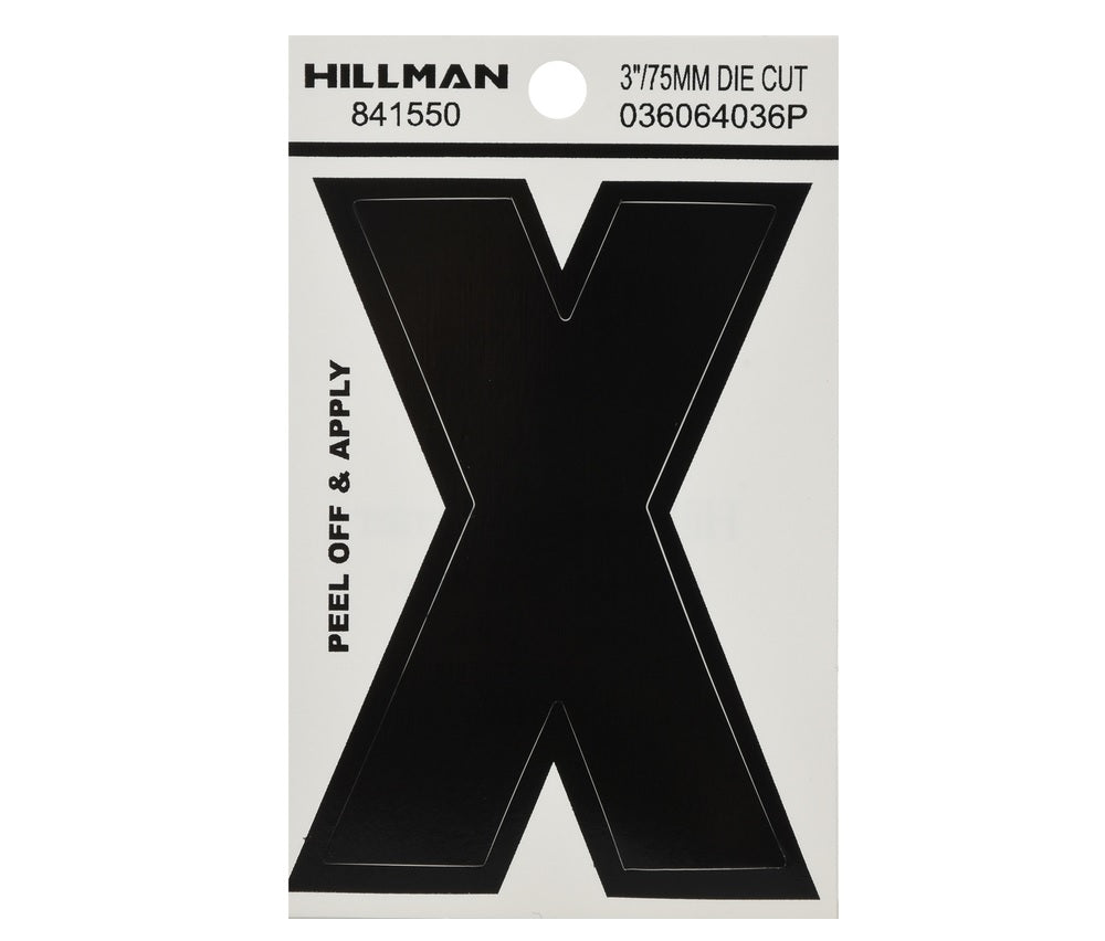 Hillman 841550 Vinyl Self-Adhesive Letter, Black, 1 pc.