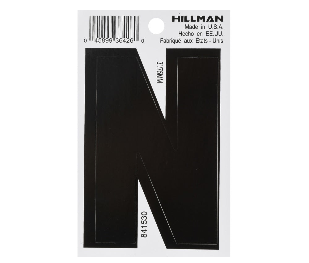 Hillman 841530 Vinyl Self-Adhesive Letter, Black, 1 pc.