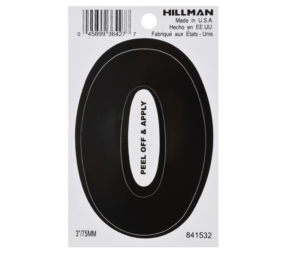 Hillman 841532 Vinyl Self-Adhesive Letter, Black, 1 pc.