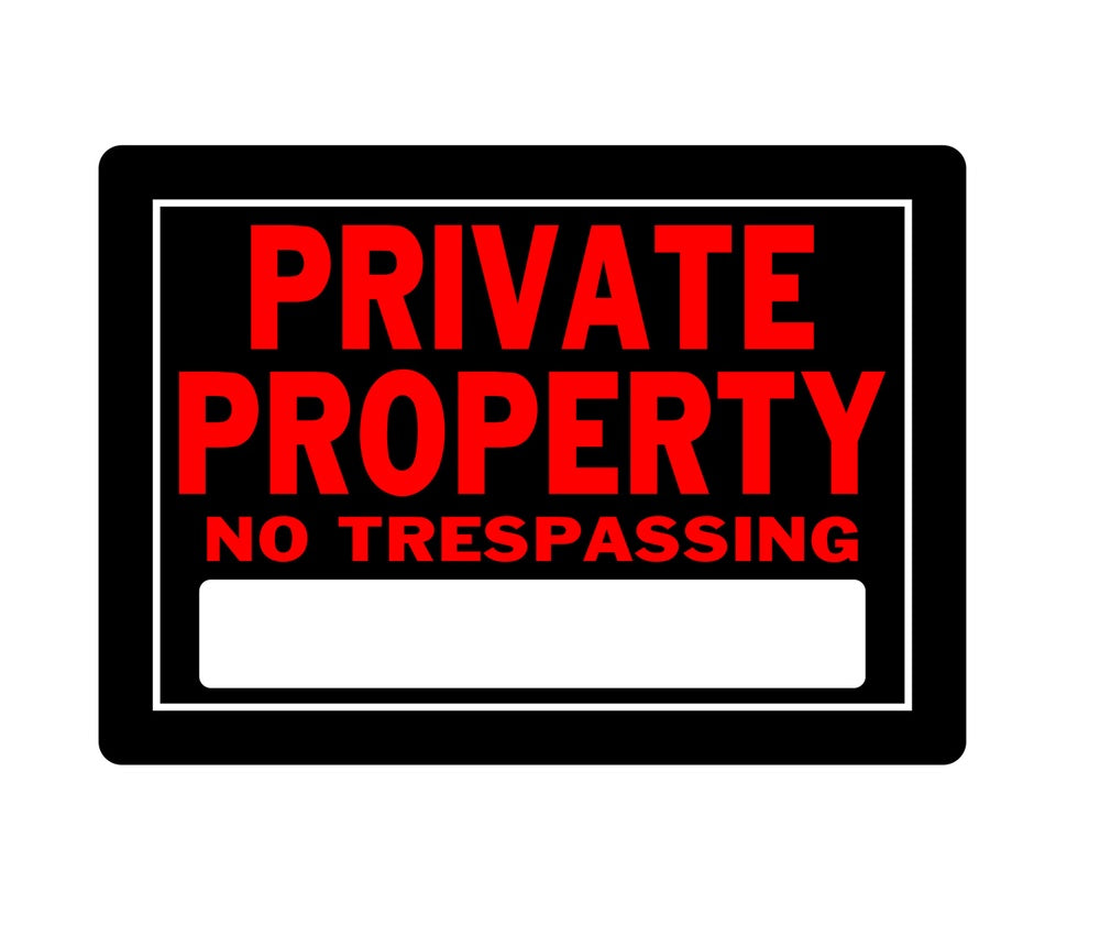 Hillman 840147 English No Trespassing Sign, 10" x 14", Black
