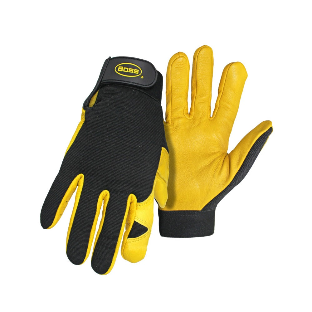 Boss 4087L Deerskin Palm with Spandex Back Glove, Large