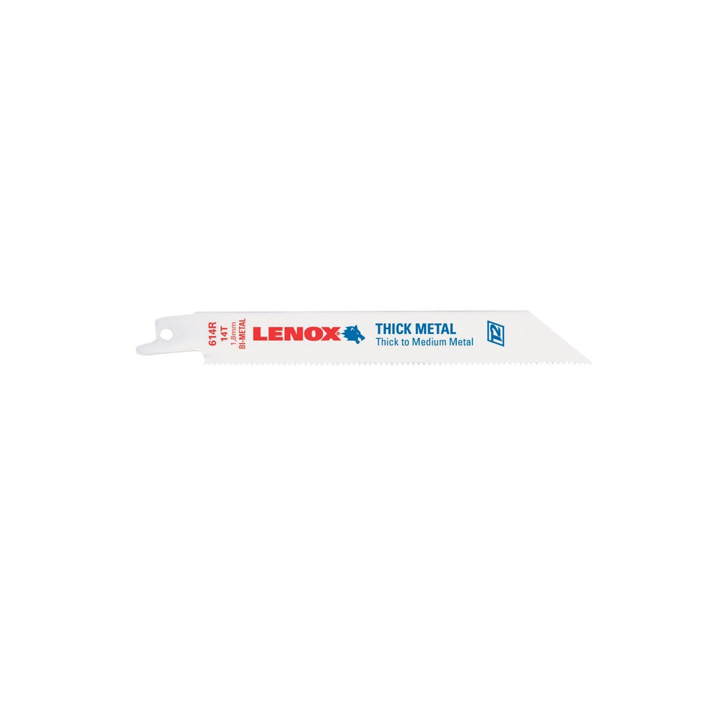 Lenox 20565S614R Bi-Metal Reciprocating Saw Blade, 14 TPI, 6 in