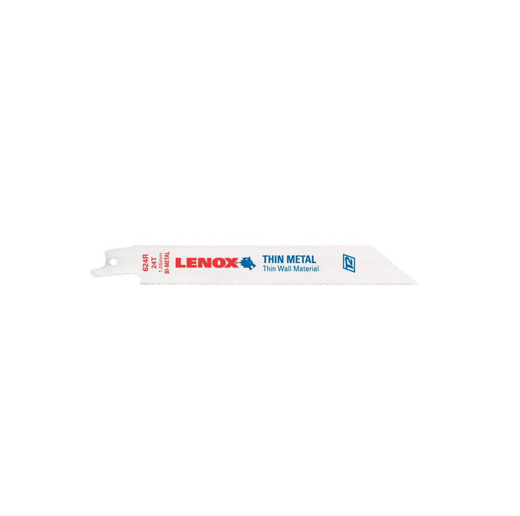 Lenox 20569S624R Bi-Metal Reciprocating Saw Blade, 24 TPI, 6 in