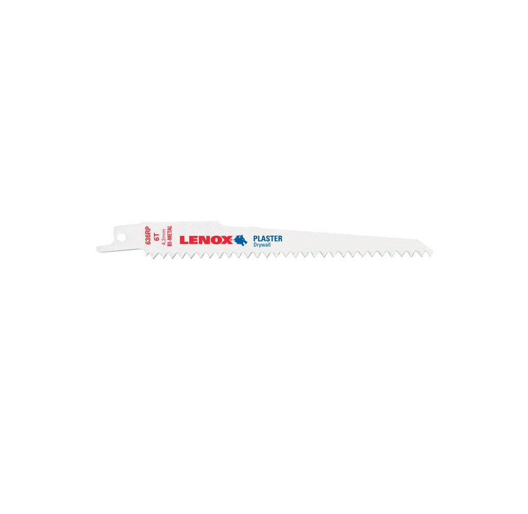 Lenox 20571S636RP Bi-Metal Reciprocating Saw Blade, 6 TPI, 6 in
