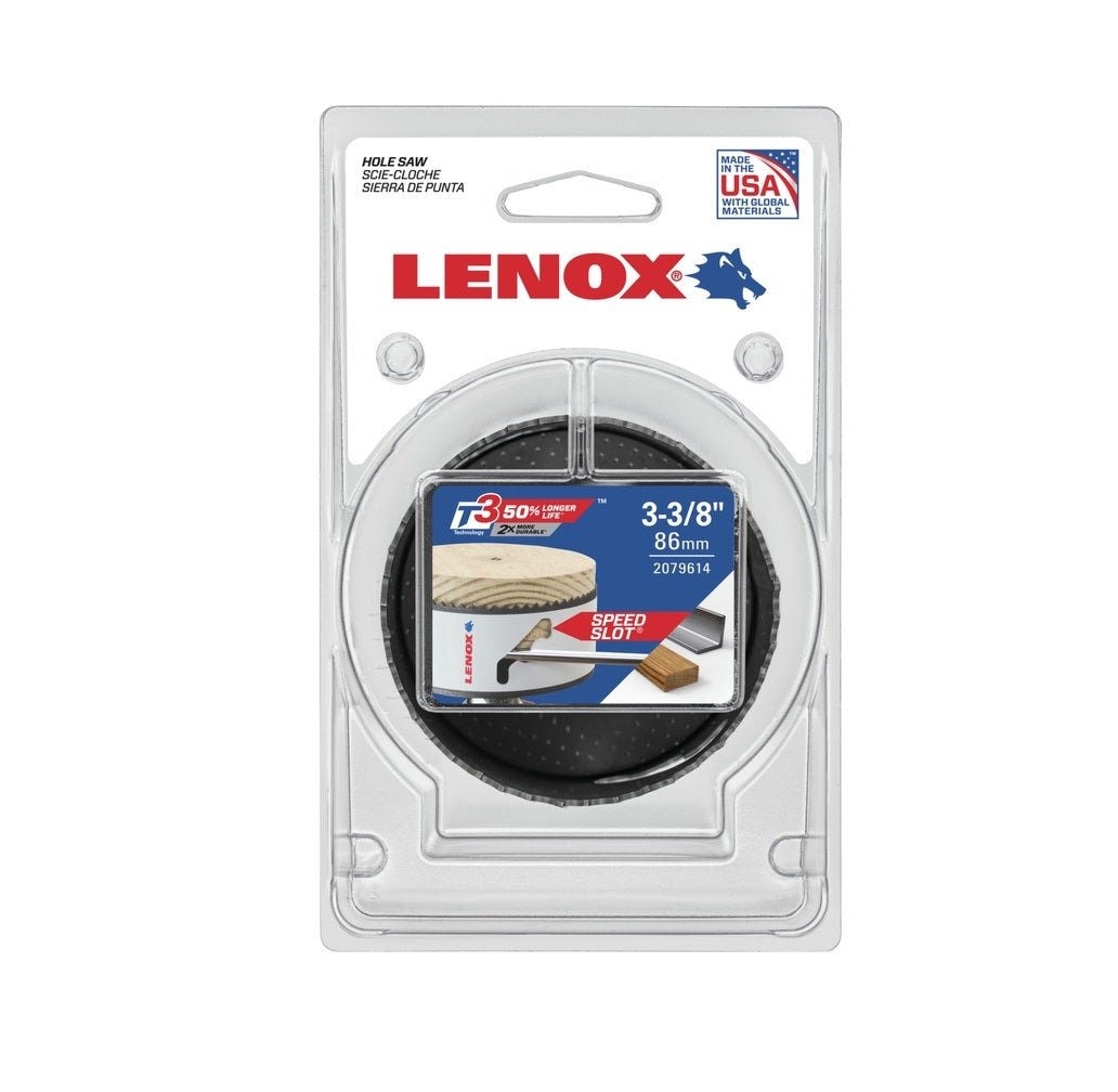 Lenox 2079614 Speed Slot Bi-Metal Hole Saw, 3-3/8 in