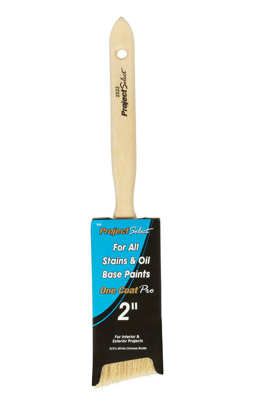 Linzer 2522-2 White Chinese Bristle Angled Sash Paint Brush, 2"