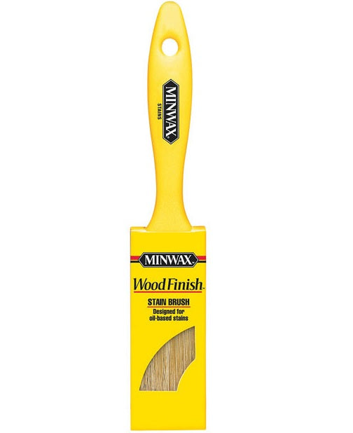Minwax 427280008 Wood Finish Oil-Based Stain Brush, White China Bristle, 1-1/2" W