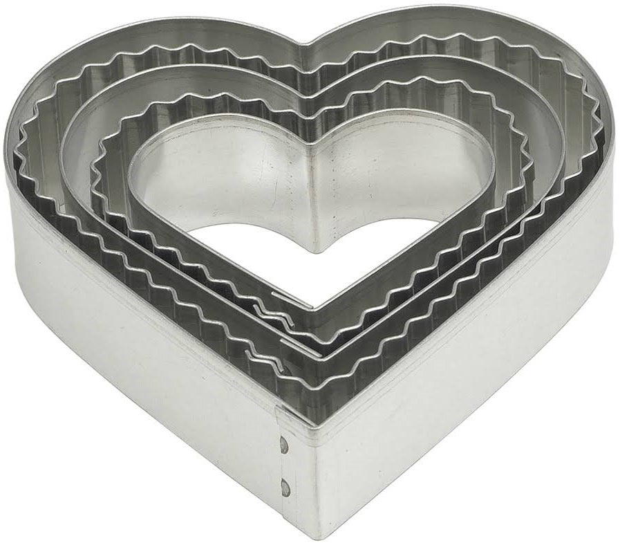 Mrs. Anderson's 42155 Crinkle Heart Cookie Cutters, Set of 5