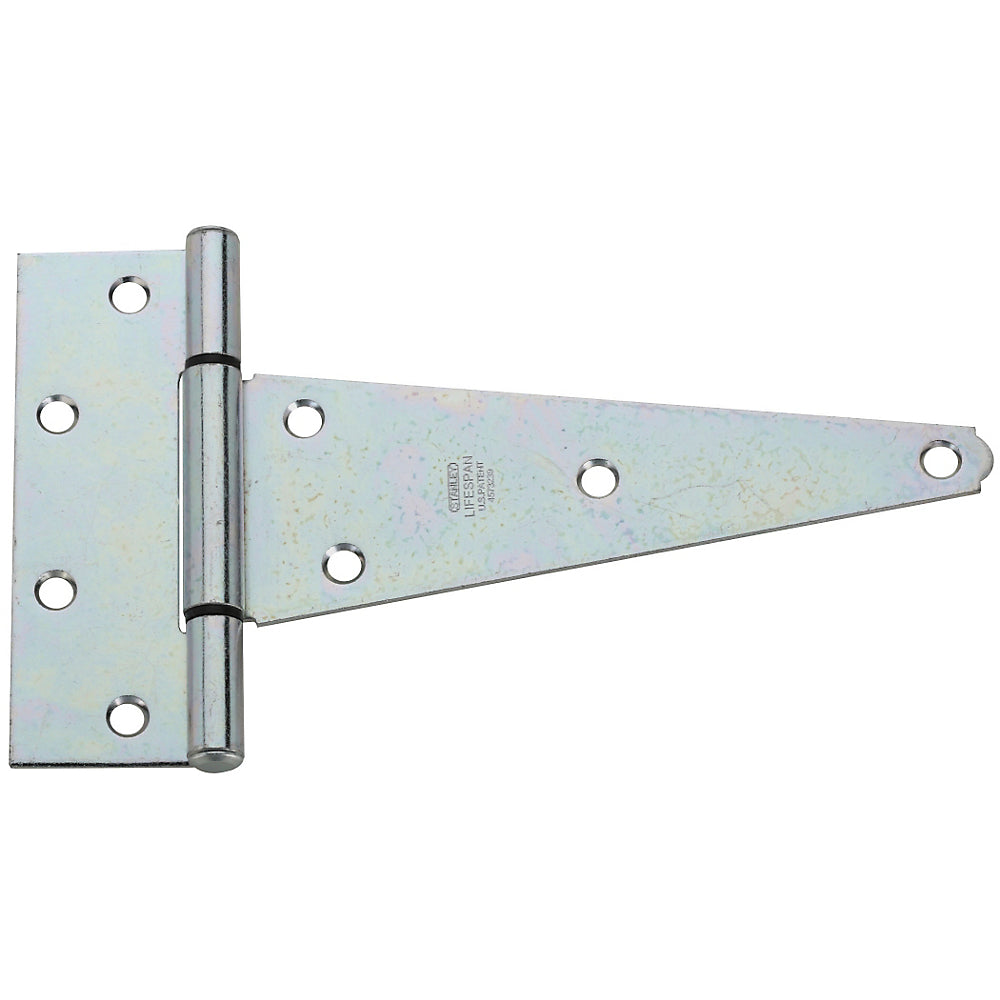 National Hardware N129-239 V286 Extra Heavy T Hinges, Zinc plated, 8"