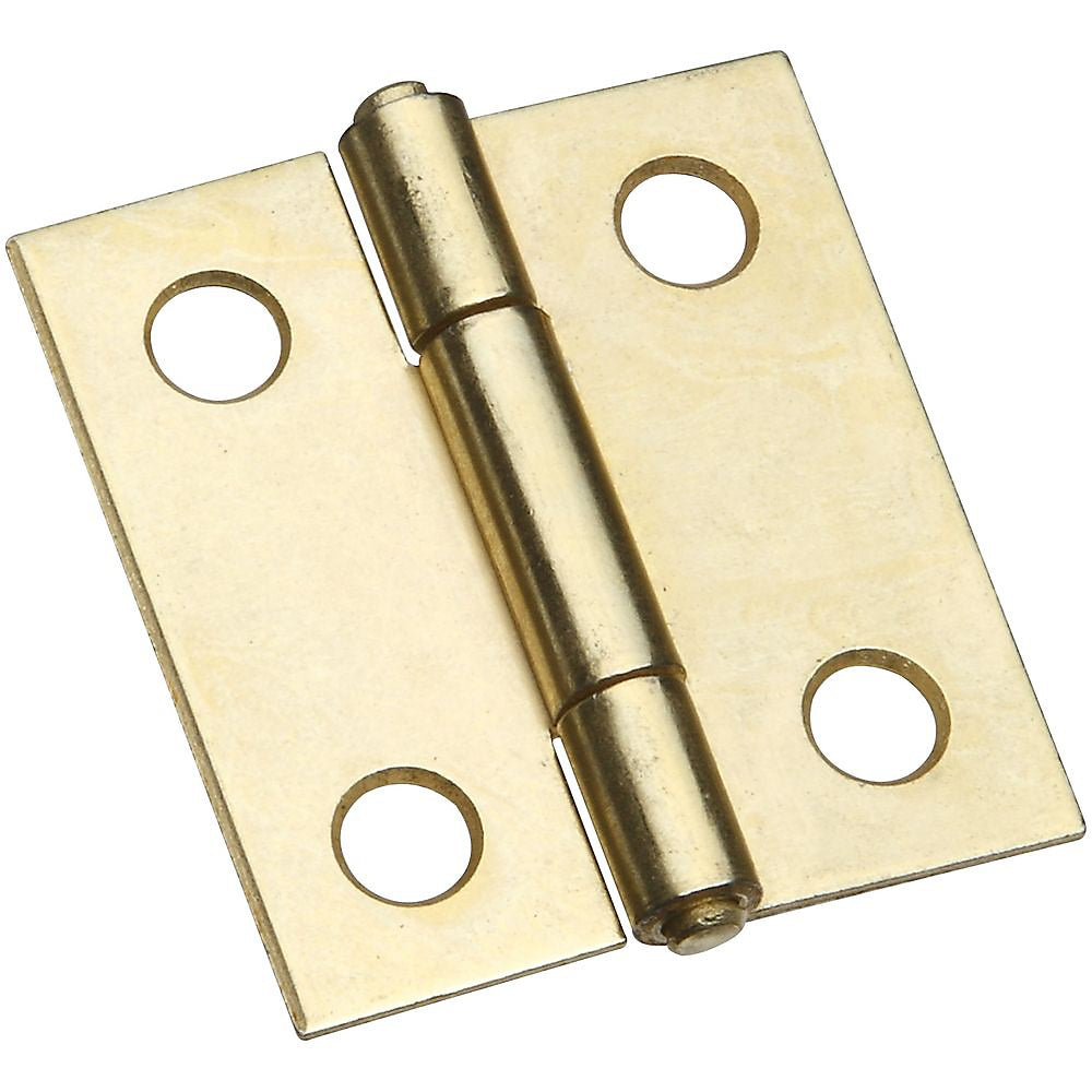 National Hardware N146-068 V518 Non-Removable Pin Hinge, 1-1/2", Brass
