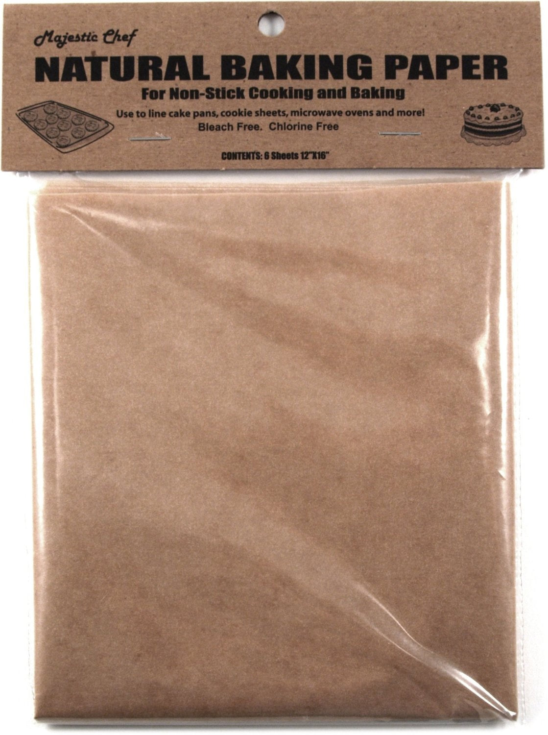 Regency RW1176N Natural Parchment Paper Sheet, 12" x 16", Set Of 6