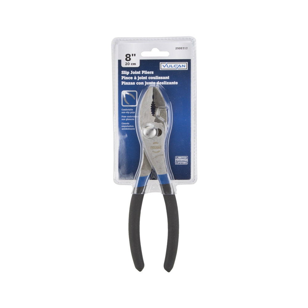 Vulcan JL-NP013 Double Jaw Slip Joint Plier, Polished, 8" L