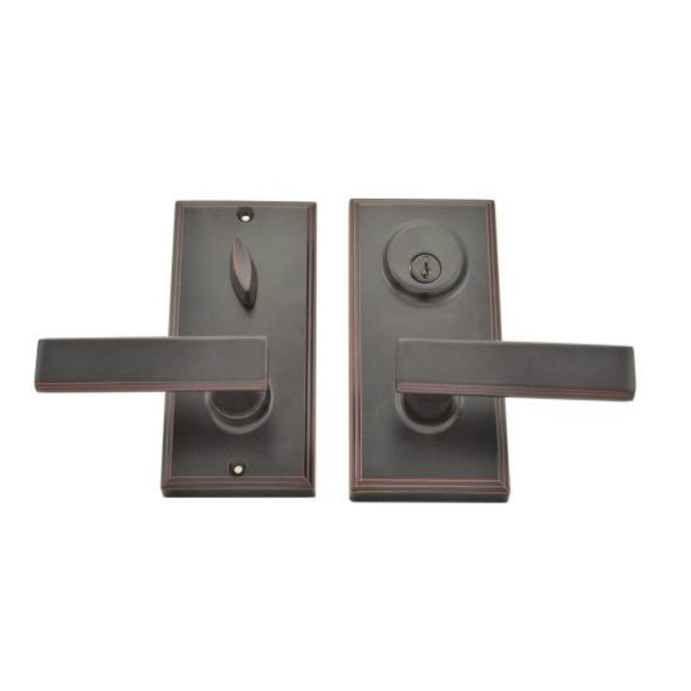 Weslock 01502P1P1SL2D Unigard Woodward Interconnected Entry Set, Oil Rubbed Bronze