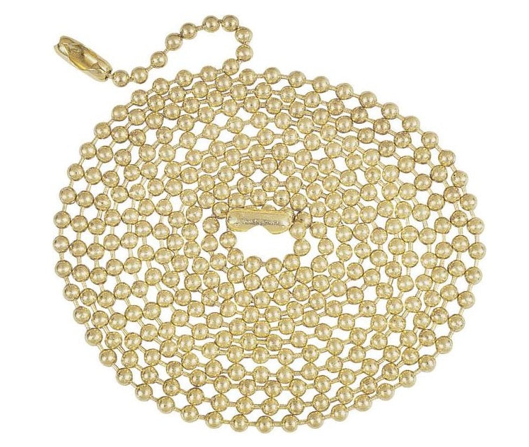 Westinghouse 70168 Brass Beaded Lamp Chain, 5'