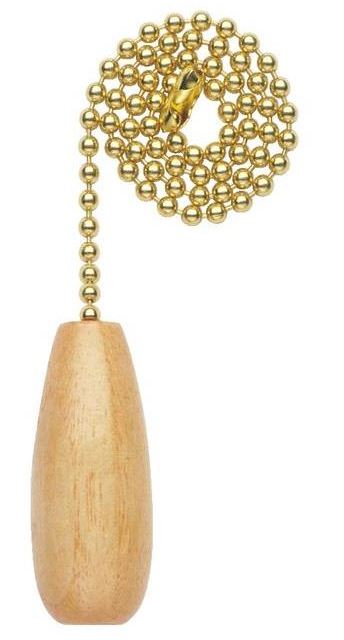 Westinghouse 77087 Wooden Handle Decorative Pull Chain, 12"