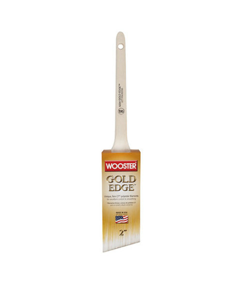Wooster 5234-1 Gold Edge Thin Angle Sash Brush, Nylon, 1"