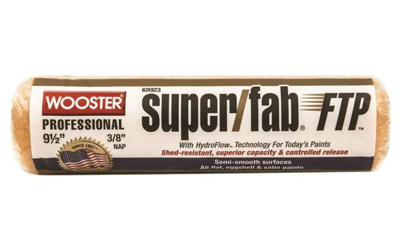 Wooster KR923-9 1/2 Super/fab FTP Paint Roller Cover, 9-1/2" x 3/8"