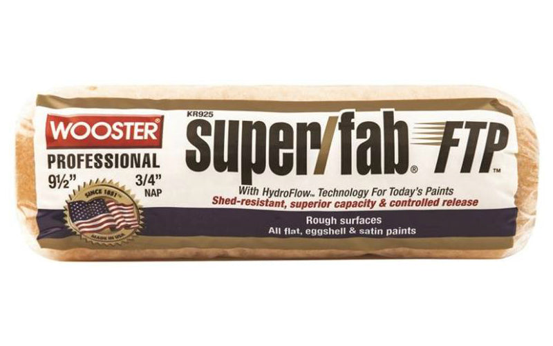 Wooster KR925-9 1/2 Super/fab FTP Paint Roller Cover, 9-1/2" x 3/4"