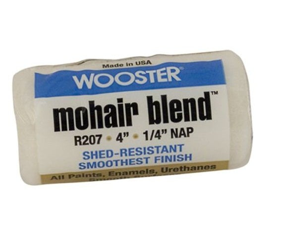 Wooster R207-4 Mohair Blend Smooth Roller Cover, 4" x 1/4"